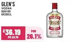 Bestway GLEN'S Vodka offer
