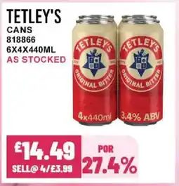 Bestway TETLEY'S Cans offer