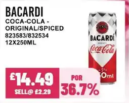 Bestway BACARDI Coca-cola - original/spiced offer