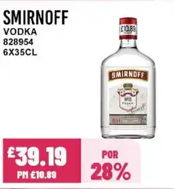 Bestway SMIRNOFF Vodka offer