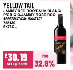 Bestway YELLOW TAIL Jammy red roo/sauv blanc/ p'grigio/jammy rose roo offer