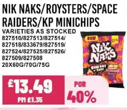 Bestway Nik naks/roysters/space raiders/kp minichips offer