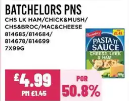 Bestway BATCHELORS PNS Chs lk ham/chick&mush/ chs&broc/mac&cheese offer