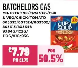 Bestway BATCHELORS CAS Minestrone/crm veg/chk & veg/chick/tomato offer