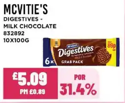 Bestway MCVITIE'S Digestives - milk chocolate offer