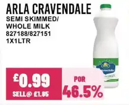 Bestway ARLA CRAVENDALE Semi skimmed/ whole milk offer
