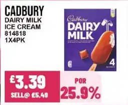Bestway CADBURY Dairy milk ice cream offer