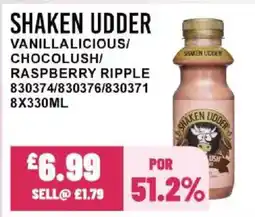 Bestway SHAKEN UDDER Vanillalicious/ chocolush/ raspberry ripple offer