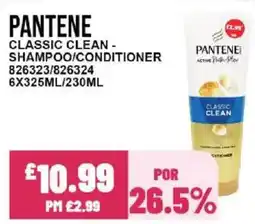 Bestway PANTENE Classic clean - shampoo/conditioner offer