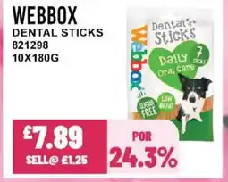 Bestway WEBBOX Dental sticks offer