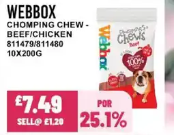 Bestway WEBBOX Chomping chew - beef/chicken offer