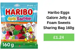 Morrisons Haribo Eggs Galore Jelly & Foam Sweets Sharing Bag offer