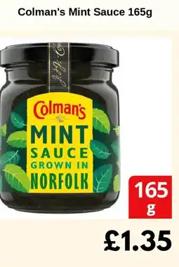 Sainsbury's Colman's Mint Sauce offer