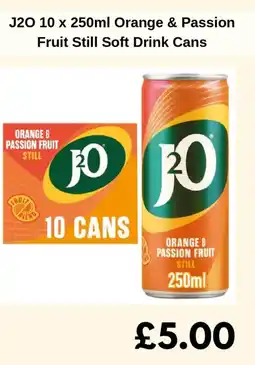 Sainsbury's J20 Orange & Passion Fruit Still Soft Drink Cans offer