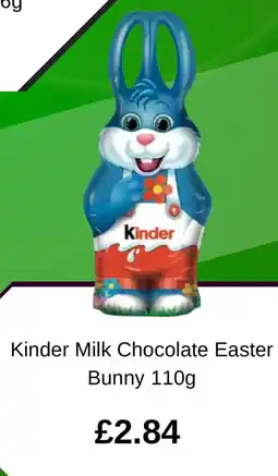 Asda Kinder Milk Chocolate Easter Bunny offer