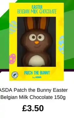 Asda ASDA Patch the Bunny Easter Belgian Milk Chocolate offer