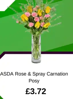 Asda ASDA Rose & Spray Carnation Posy offer