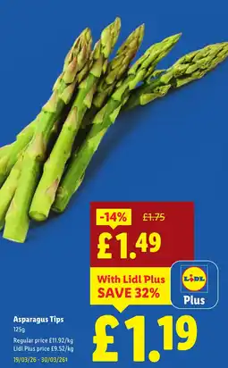 Lidl Asparagus Tips offer