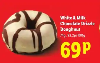 Lidl White & Milk Chocolate Drizzle Doughnut offer