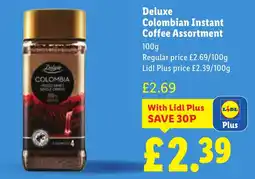 Lidl Deluxe Colombian Instant Coffee Assortment offer