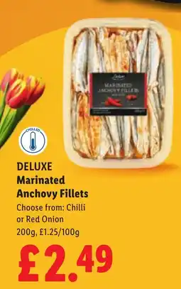 Lidl DELUXE Marinated Anchovy Fillets offer