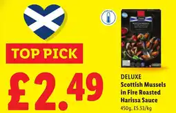 Lidl DELUXE Scottish Mussels in Fire Roasted Harissa Sauce offer