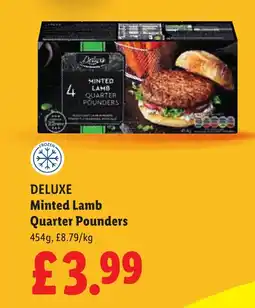 Lidl DELUXE Minted Lamb Quarter Pounders offer