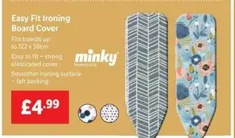 Lidl Easy Fit Ironing Board Cover Minky offer