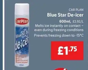 Lidl Car Plan Blue Star De-icer offer