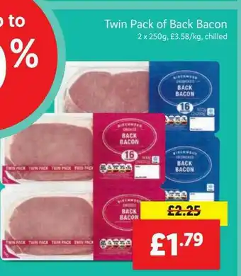 Lidl Twin Pack Of Back Bacon offer