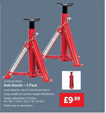 Lidl Ultimate Speed Axle Stands - 2 Pack offer