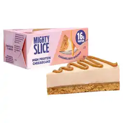 Iceland Mighty Slice Caramelised Biscuit High Protein Cheesecake 115g offer