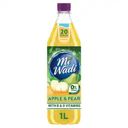 Iceland MiWadi Apple and Pear 0% Sugar Squash 1L offer
