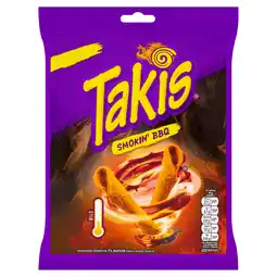 Iceland Takis Smokin' BBQ Seasoned Barbecue Flavour Corn Snack 180g offer