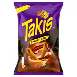 Iceland Takis Smokin' BBQ Seasoned Barbecue Flavour Corn Snack 180g offer
