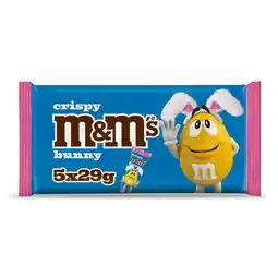 Iceland M&M's Crispy Multipack Chocolate Easter Bunny 5 x 29g offer