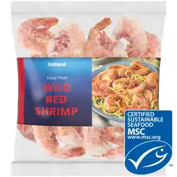 Iceland Iceland Easy Peel Wild Red Shrimp 200g offer
