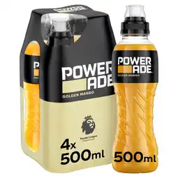 Iceland Powerade Golden Mango Sports Drink 4 x 500ml Bottles offer