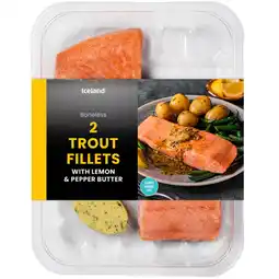 Iceland Iceland 2 Trout Fillets with Lemon & Pepper Butter 320g offer
