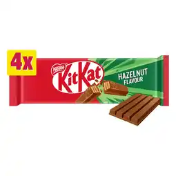 Iceland KitKat 4 Finger Hazelnut Chocolate Bar 4 Pack Multipack 166g offer