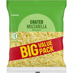 Iceland Iceland Grated Mozzarella 500g offer