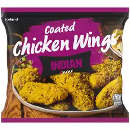 Iceland Iceland Indian Coated Chicken Wings 600g offer