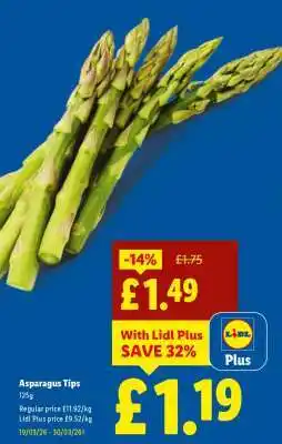Lidl Asparagus Tips offer
