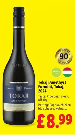 Lidl Tokaji Amethyst Furmint, Tokaj, 2024 offer