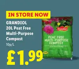 Lidl GRANDIOL Peat Free Multi-Purpose Compost offer