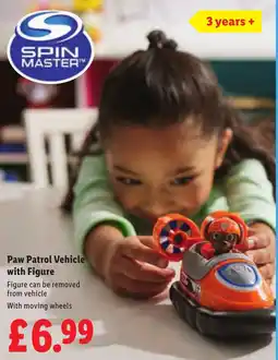 Lidl Paw Patrol Vehicle with Figure offer