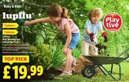 Lidl LUPILU Kids' Wheelbarrow with Garden Tools offer