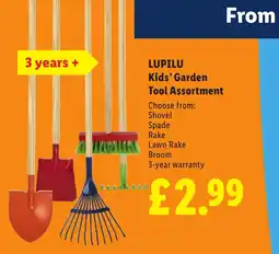 Lidl LUPILU Kids' Garden Tool Assortment offer