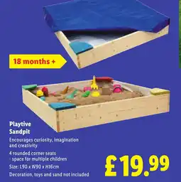 Lidl Playtive Sandpit offer