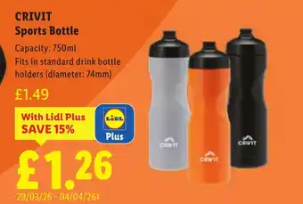Lidl CRIVIT Sports Bottle offer